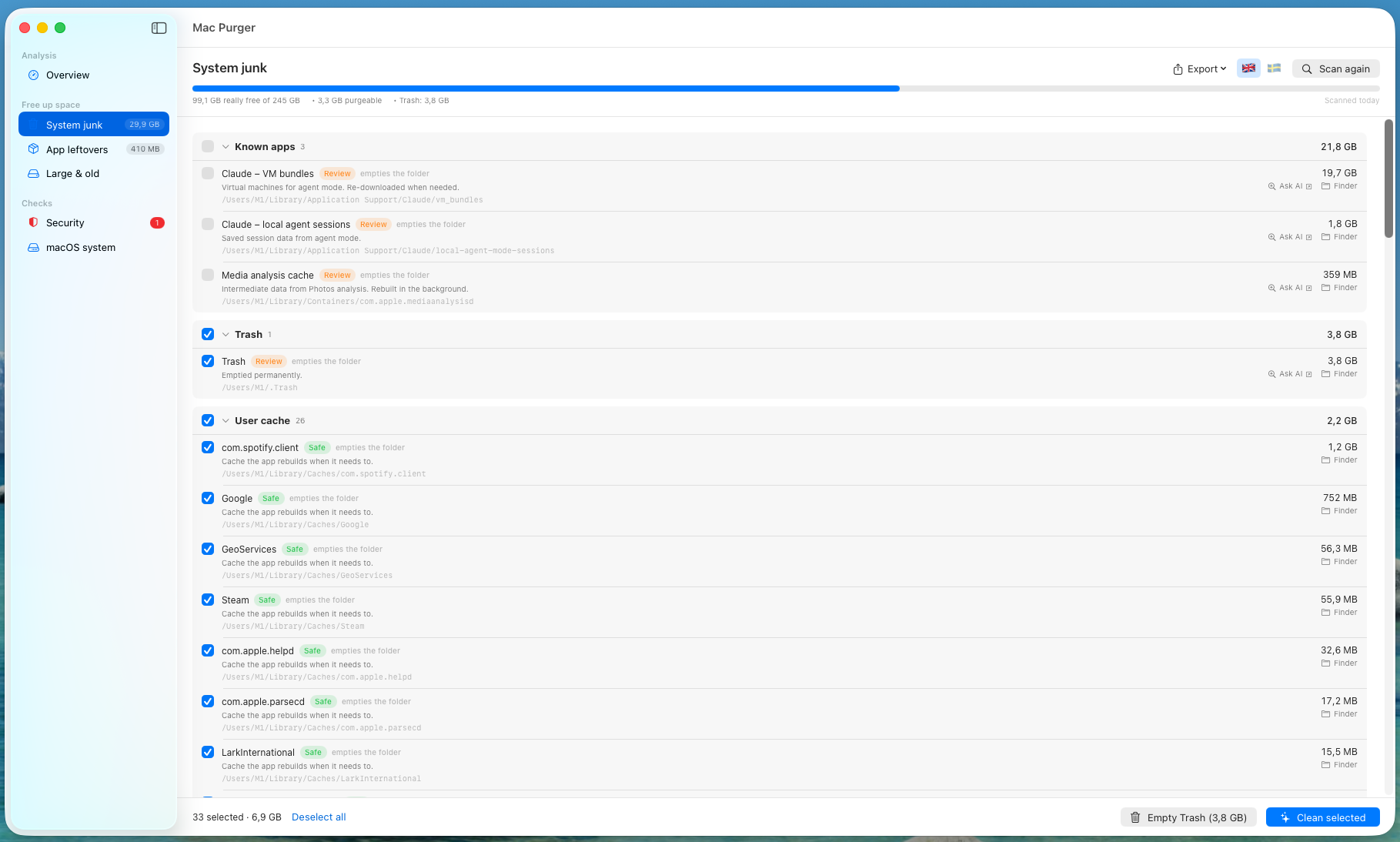 Mac Purger: macOS Cleanup screenshot 5