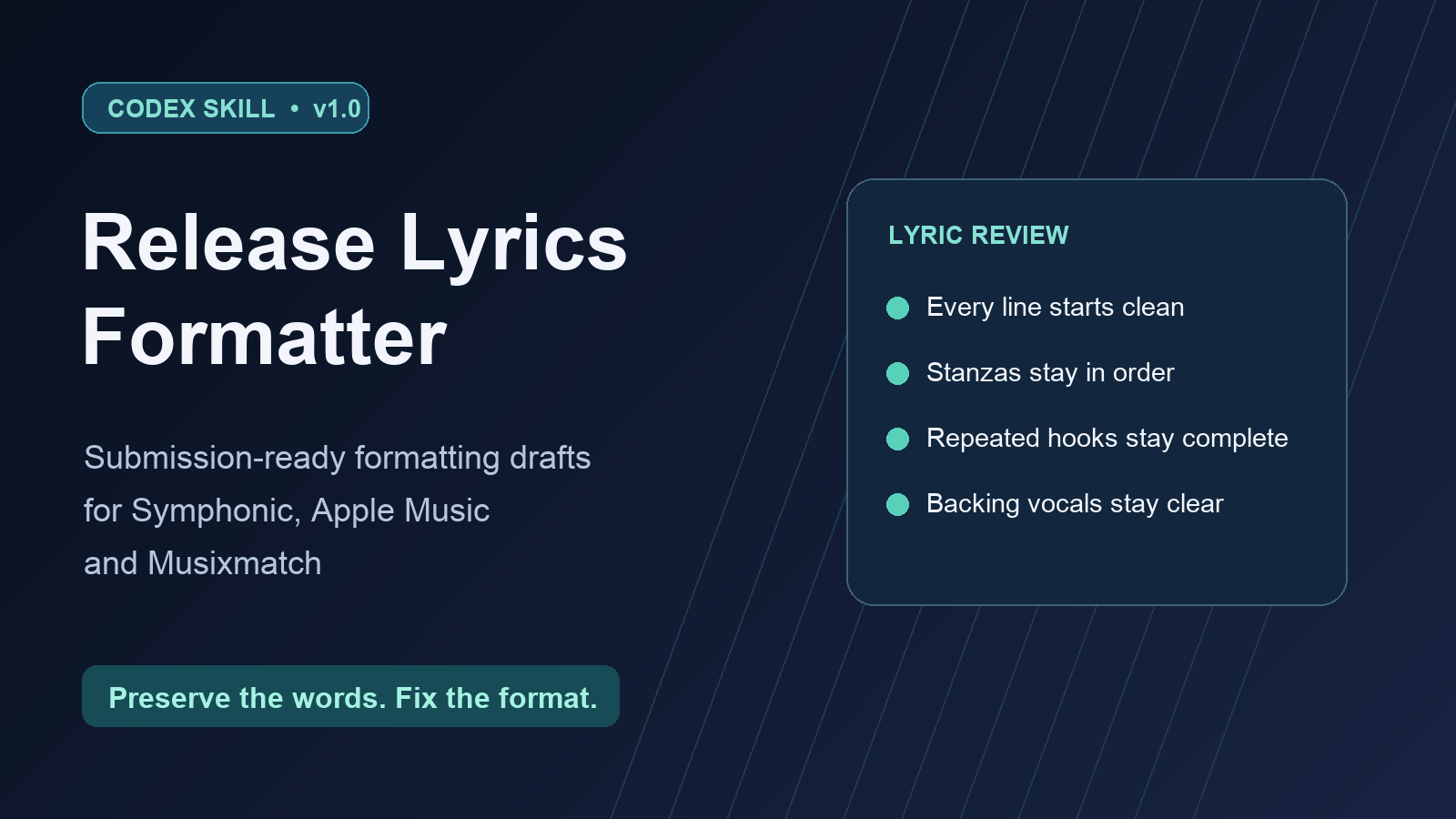 Release Lyrics Formatter screenshot 4