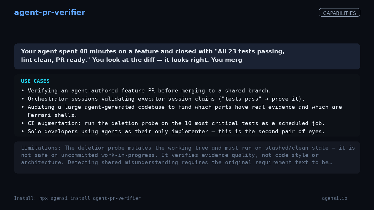 agent-pr-verifier screenshot 3