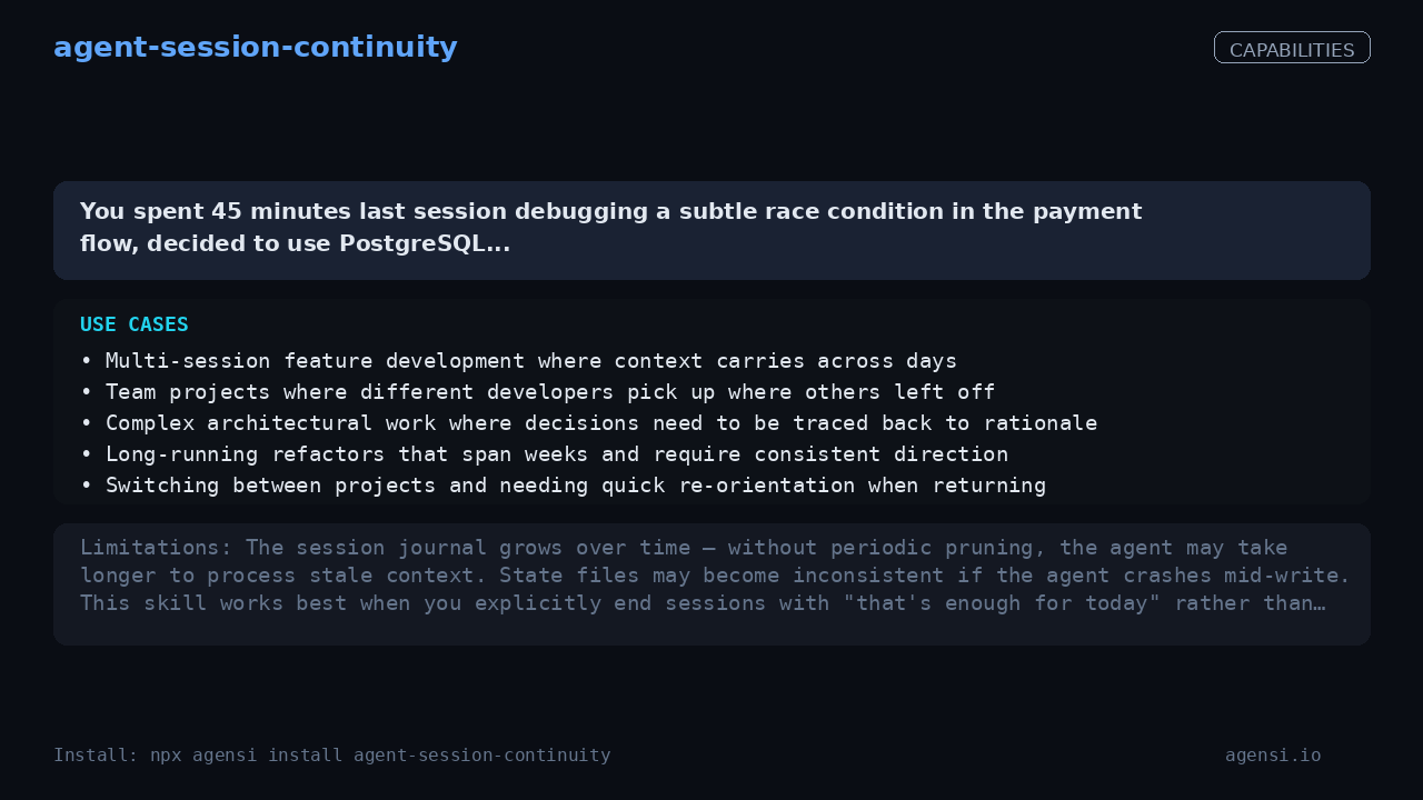 agent-session-continuity screenshot 2