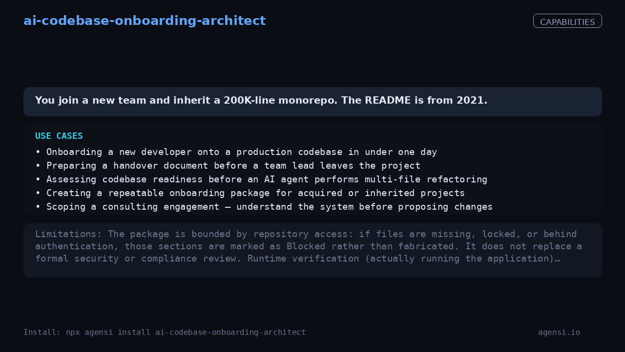 ai-codebase-onboarding-architect screenshot 2