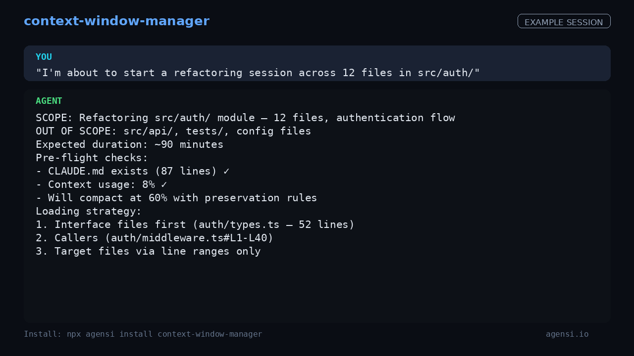 Context Window Manager preview