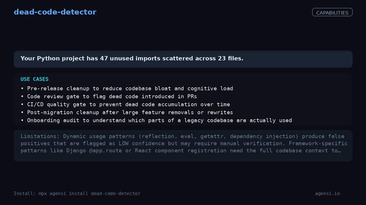 dead-code-detector screenshot 2