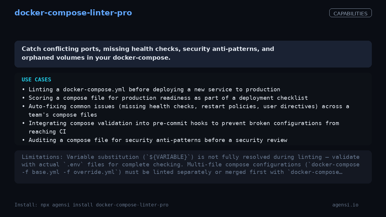 docker-compose-linter-pro screenshot 2