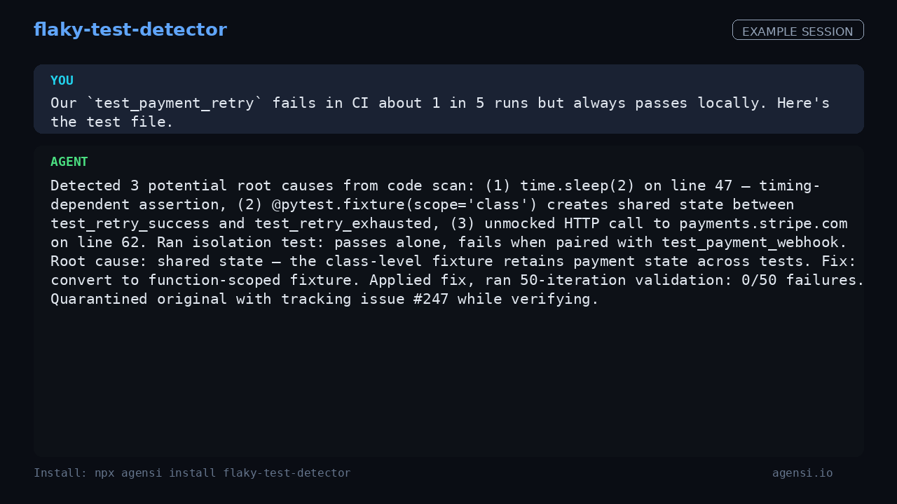 Flaky Test Detector preview