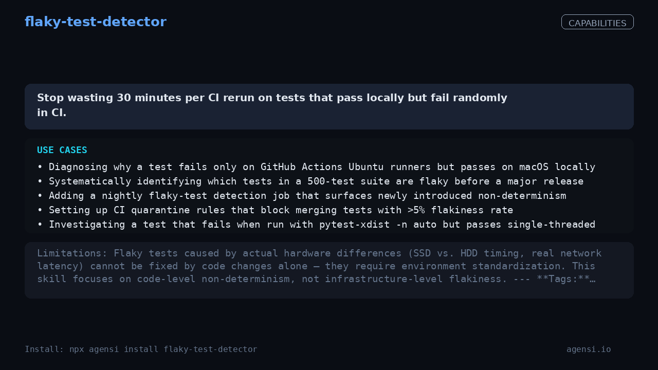 flaky-test-detector screenshot 2