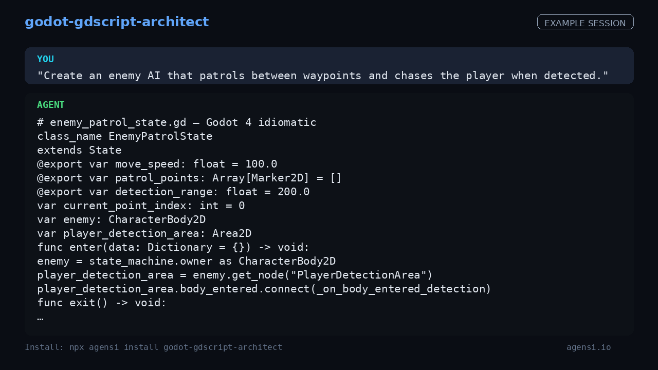 Godot Gdscript Architect preview