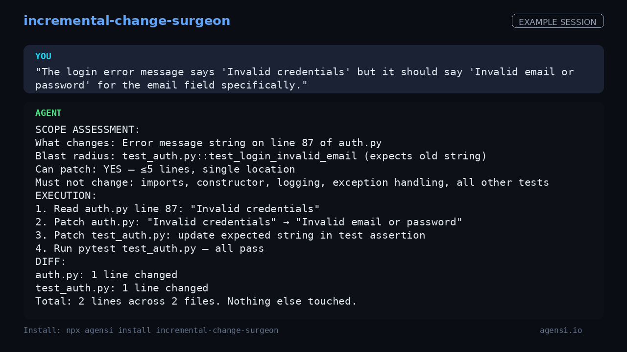 Incremental Change Surgeon preview