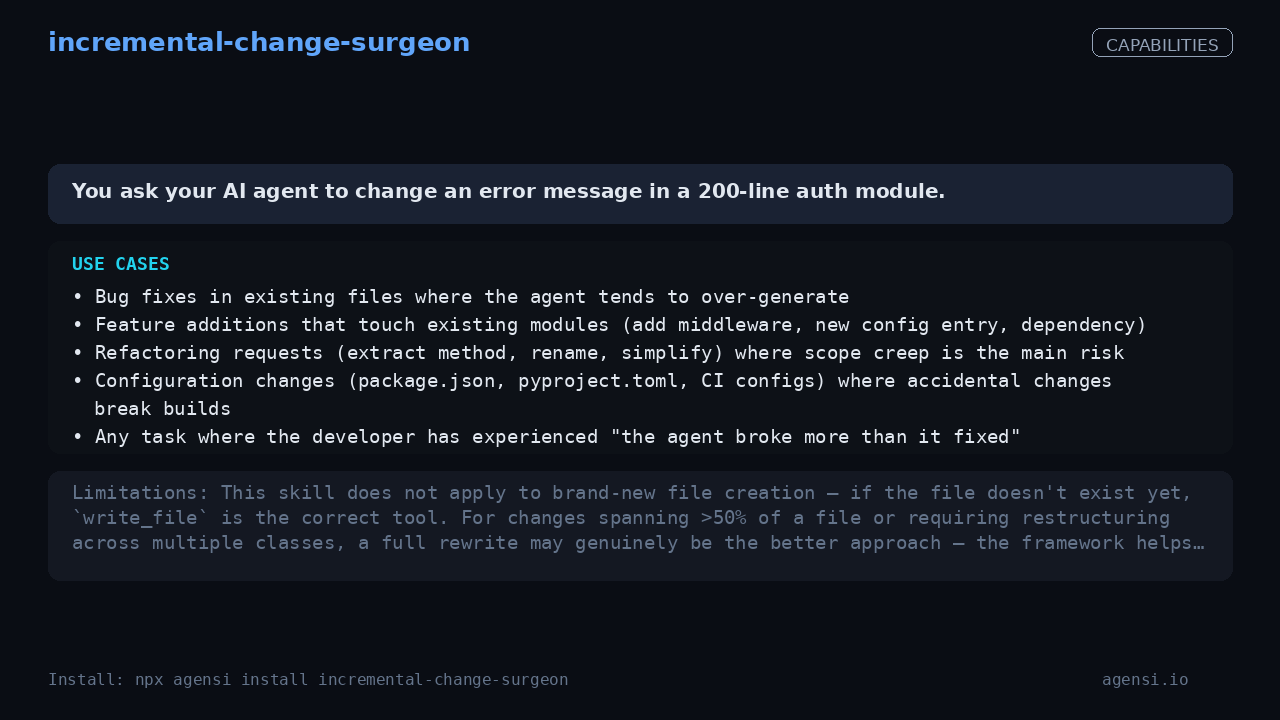incremental-change-surgeon screenshot 2