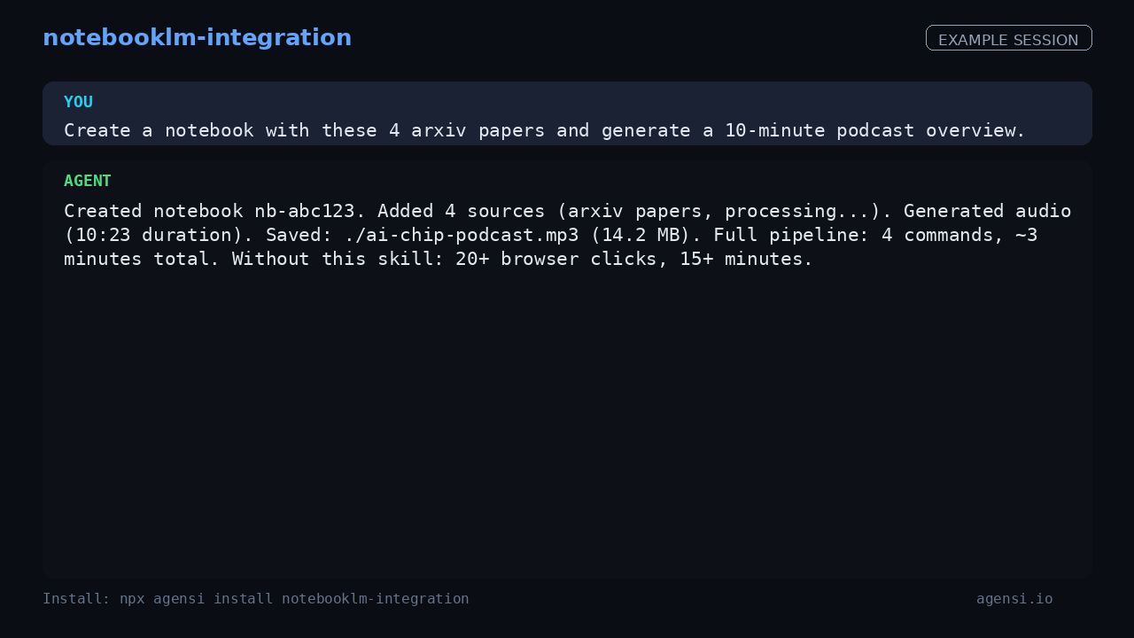 Notebooklm Integration preview