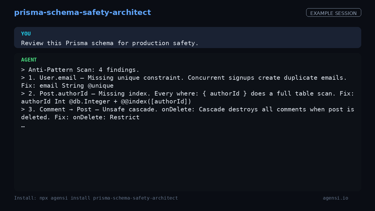 Prisma Schema Safety Architect preview
