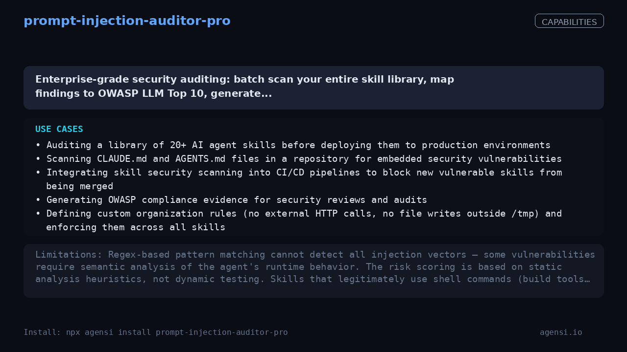 prompt-injection-auditor-pro screenshot 2