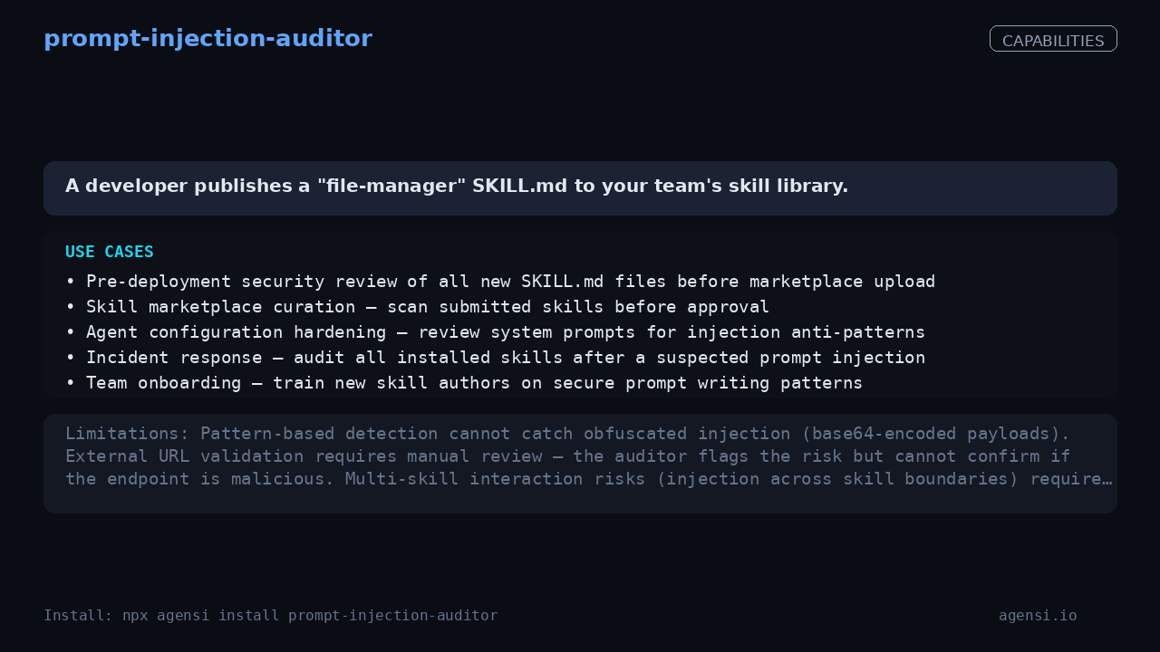 prompt-injection-auditor screenshot 2