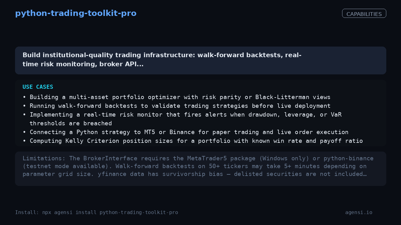 python-trading-toolkit-pro screenshot 2