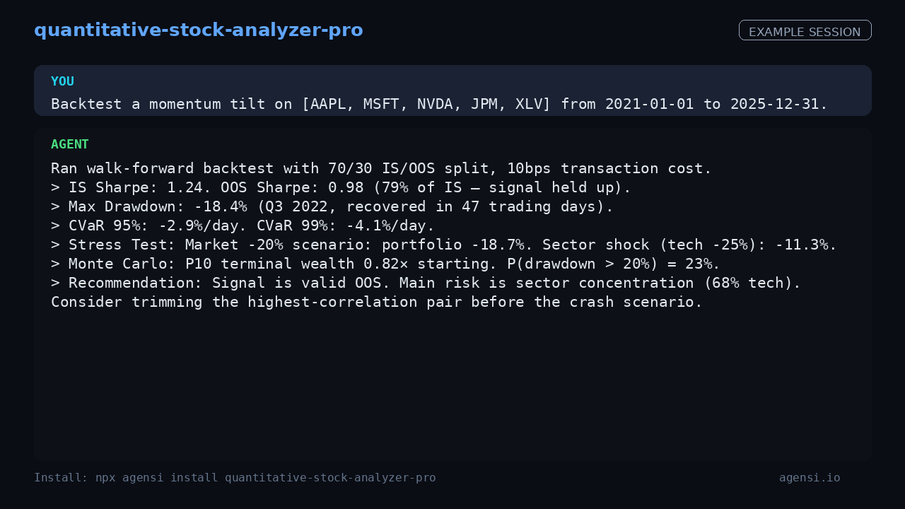 Quantitative Stock Analyzer Pro preview