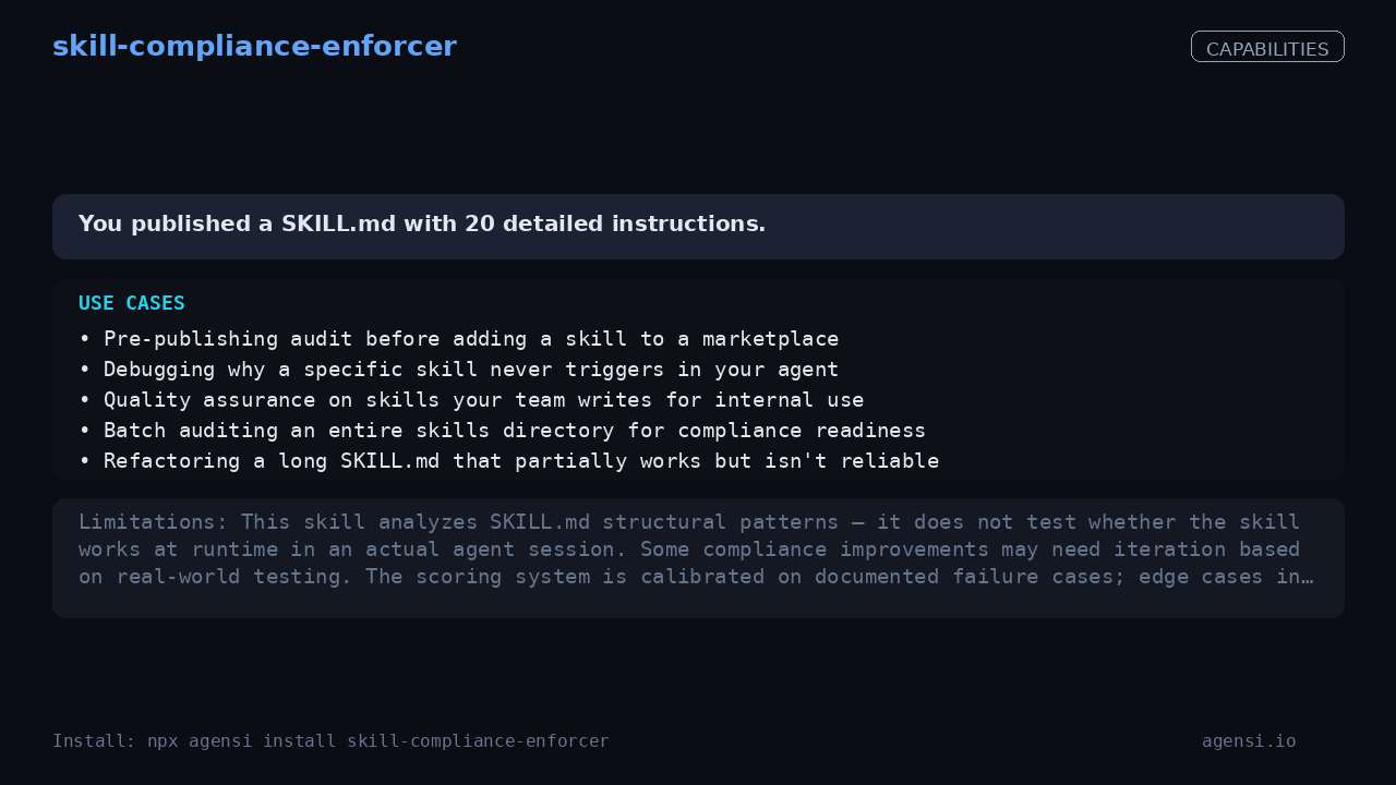skill-compliance-enforcer screenshot 2