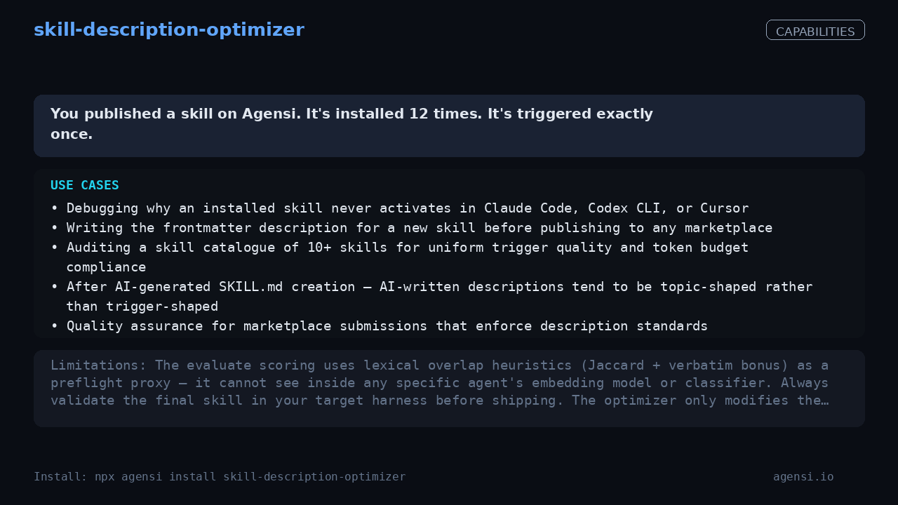 skill-description-optimizer screenshot 2