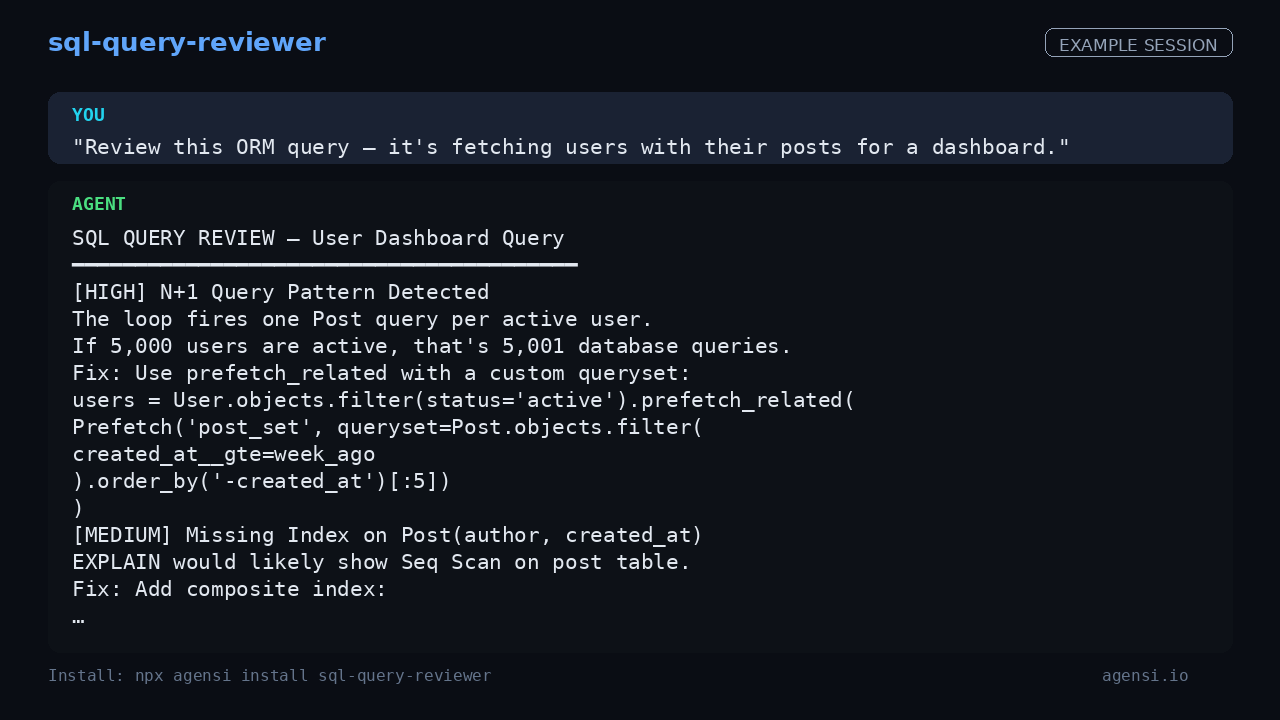 Sql Query Reviewer preview