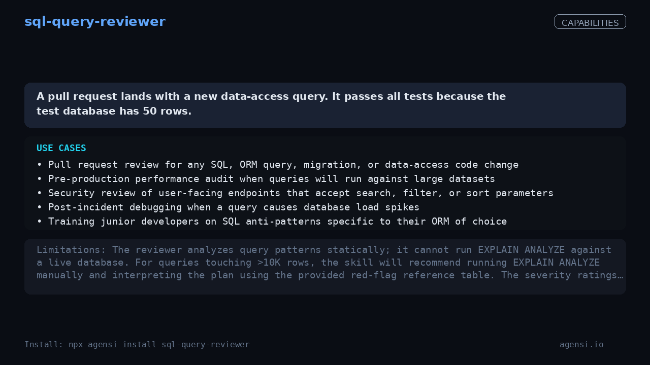 sql-query-reviewer screenshot 2