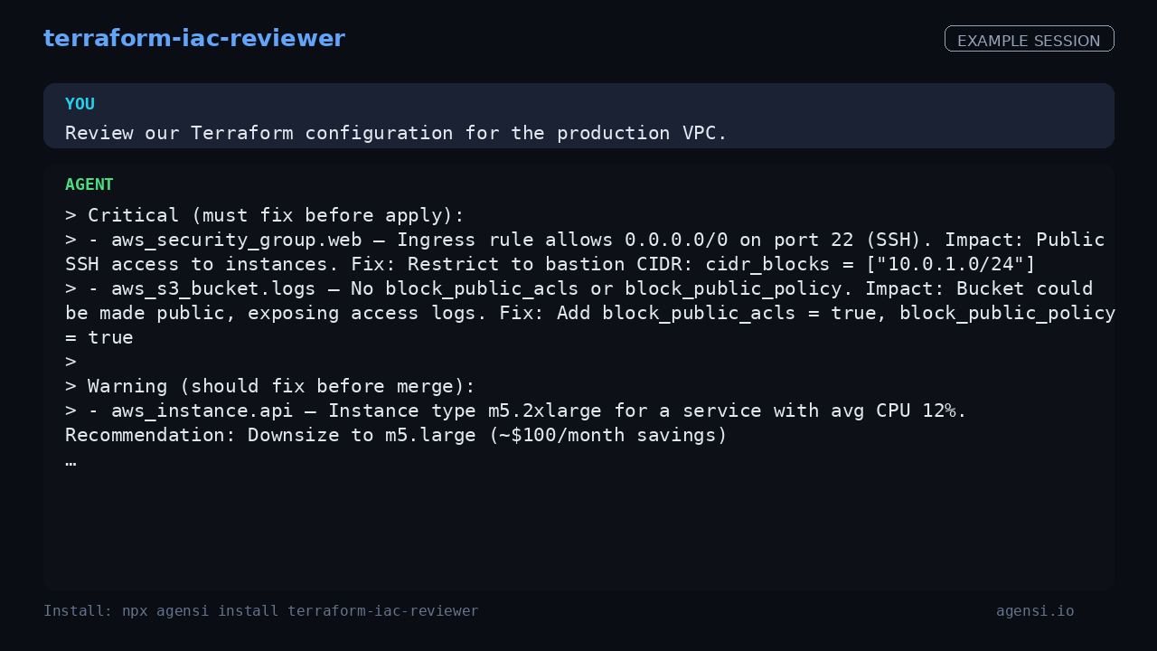 Terraform Iac Reviewer preview