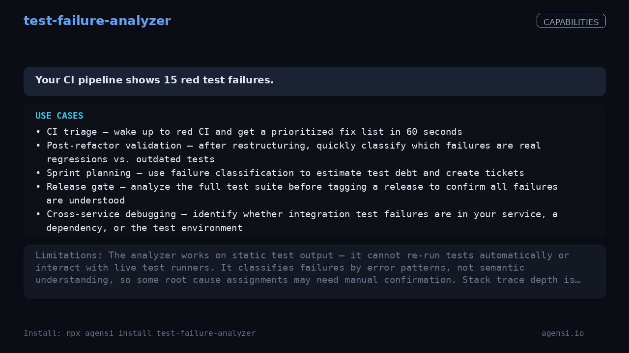 test-failure-analyzer screenshot 2