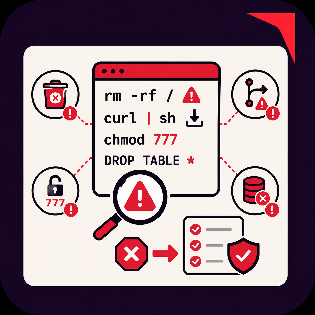 ⚠️ Dangerous Command Linter