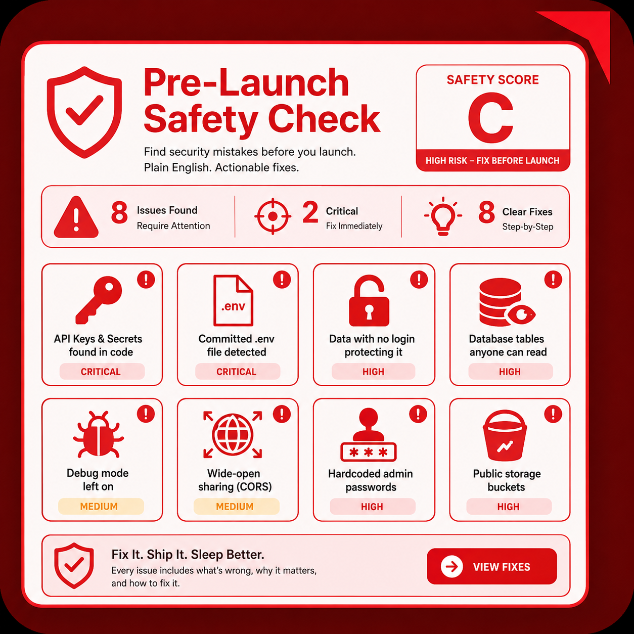 🚦 Pre-Launch Safety Check