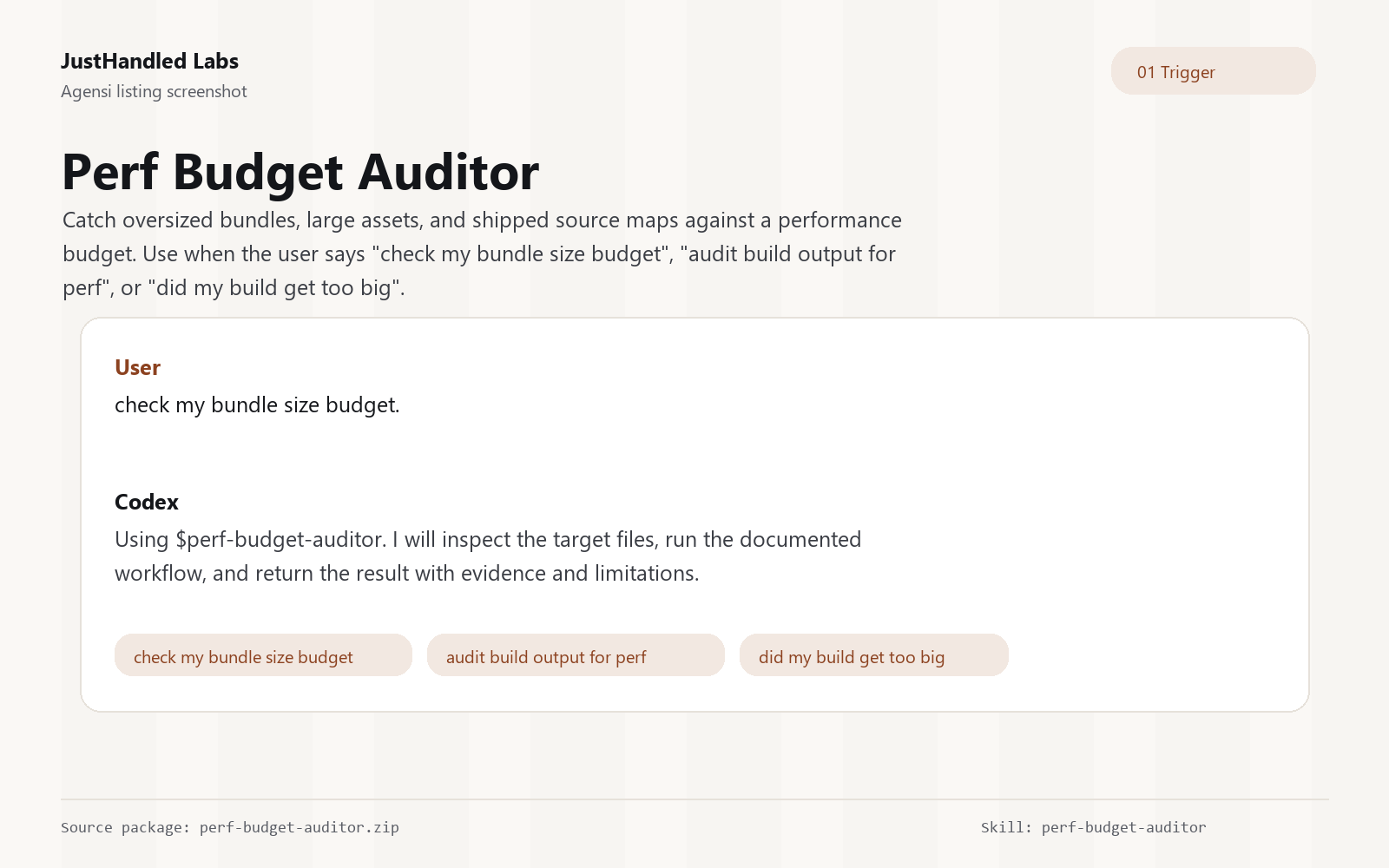 ⚡ Perf Budget Auditor preview