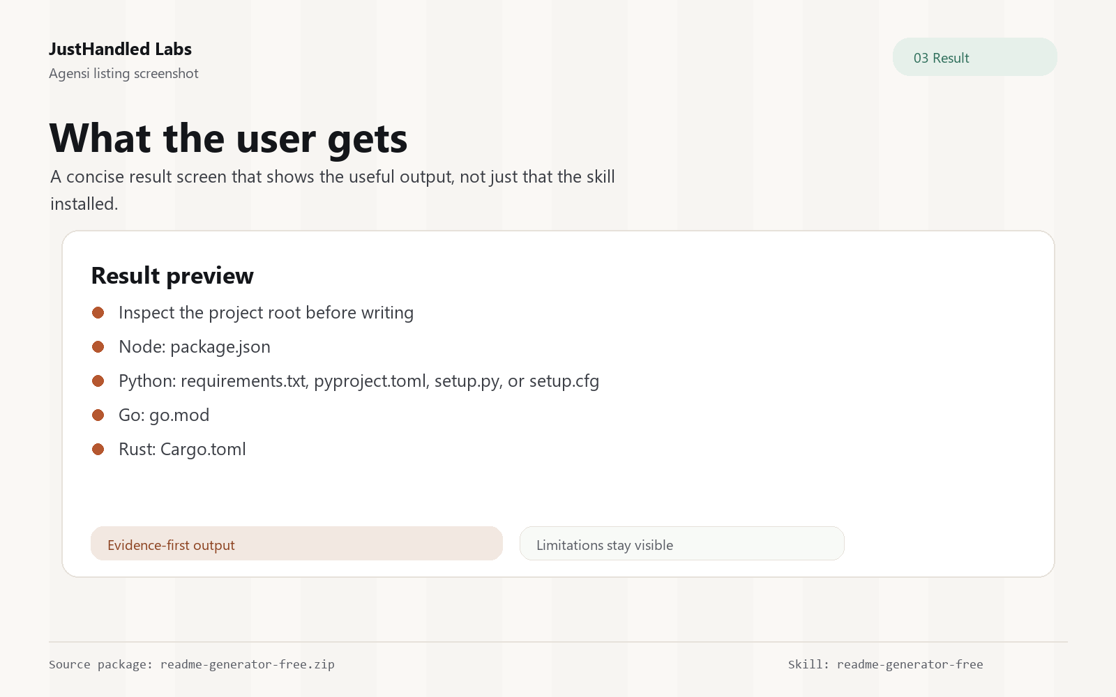 📘 README Generator screenshot 3