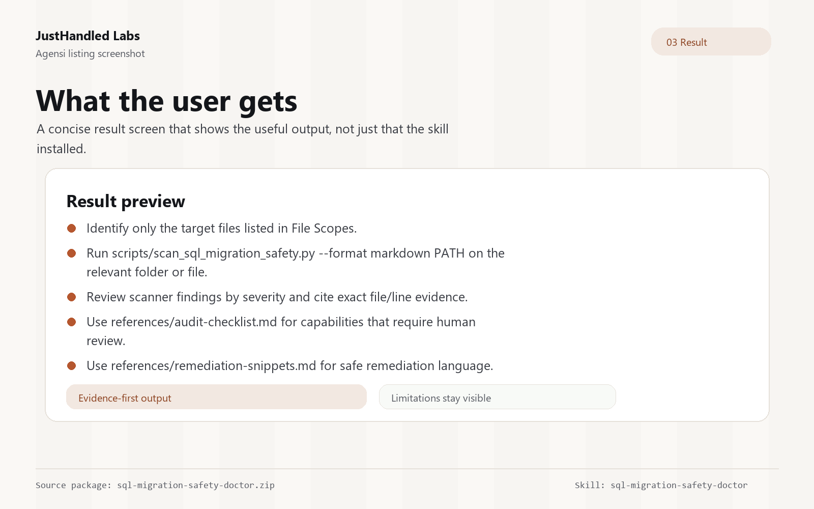 🗄️ SQL Migration Safety Doctor screenshot 3