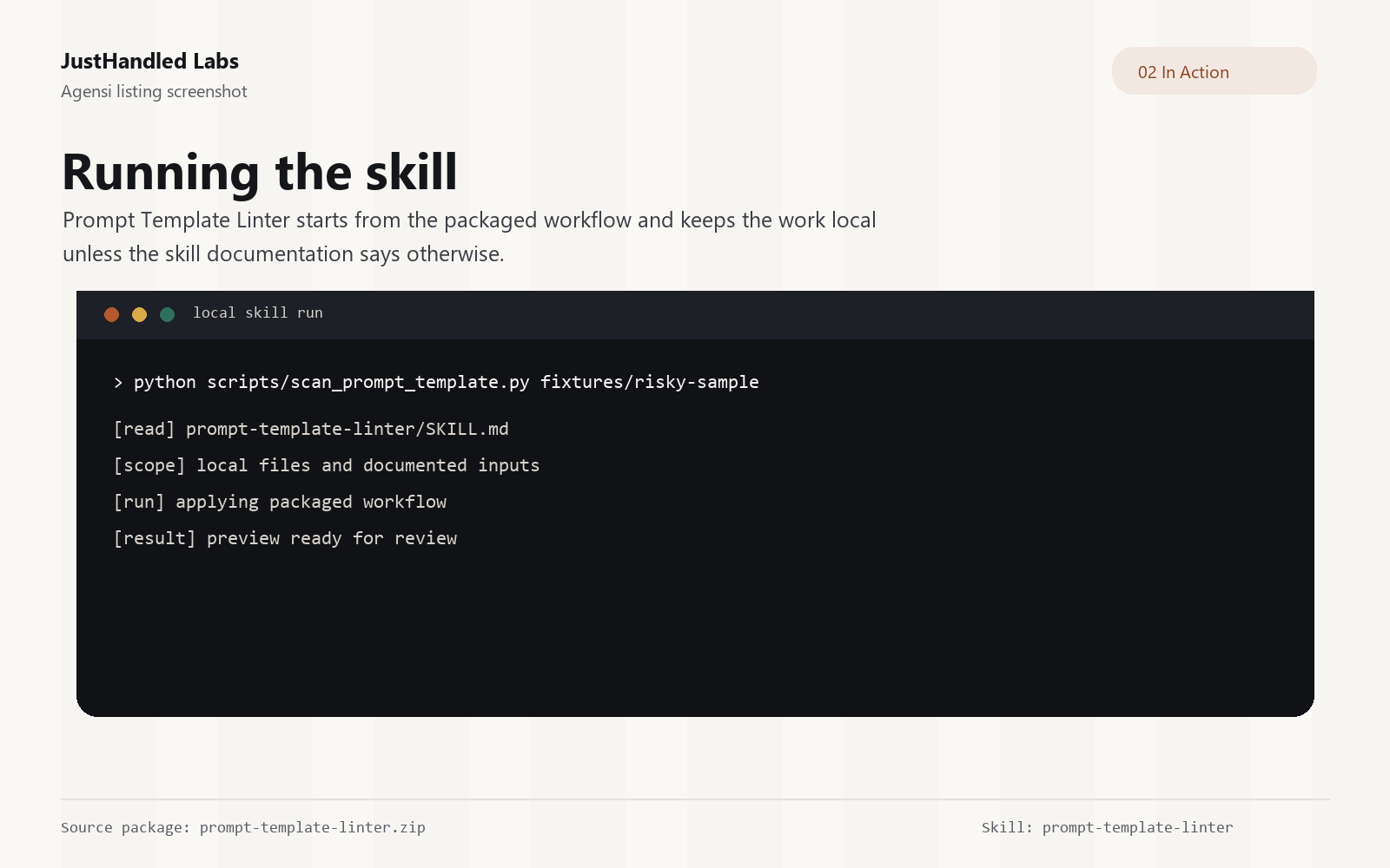📝 Prompt Template Linter screenshot 2