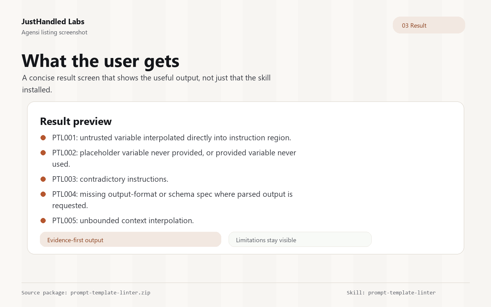 📝 Prompt Template Linter screenshot 3