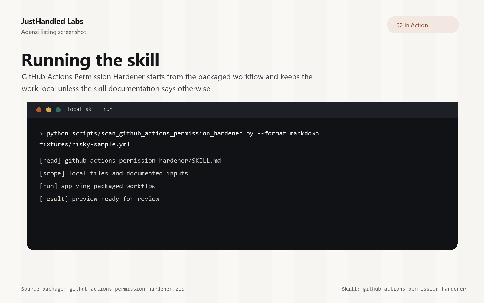 🛡️ GitHub Actions Permission Hardener screenshot 2