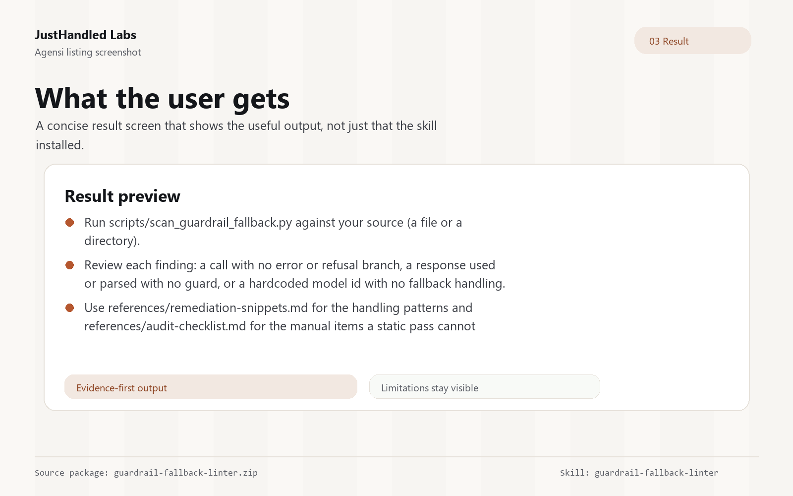 ⚔️ Guardrail Fallback Linter screenshot 3