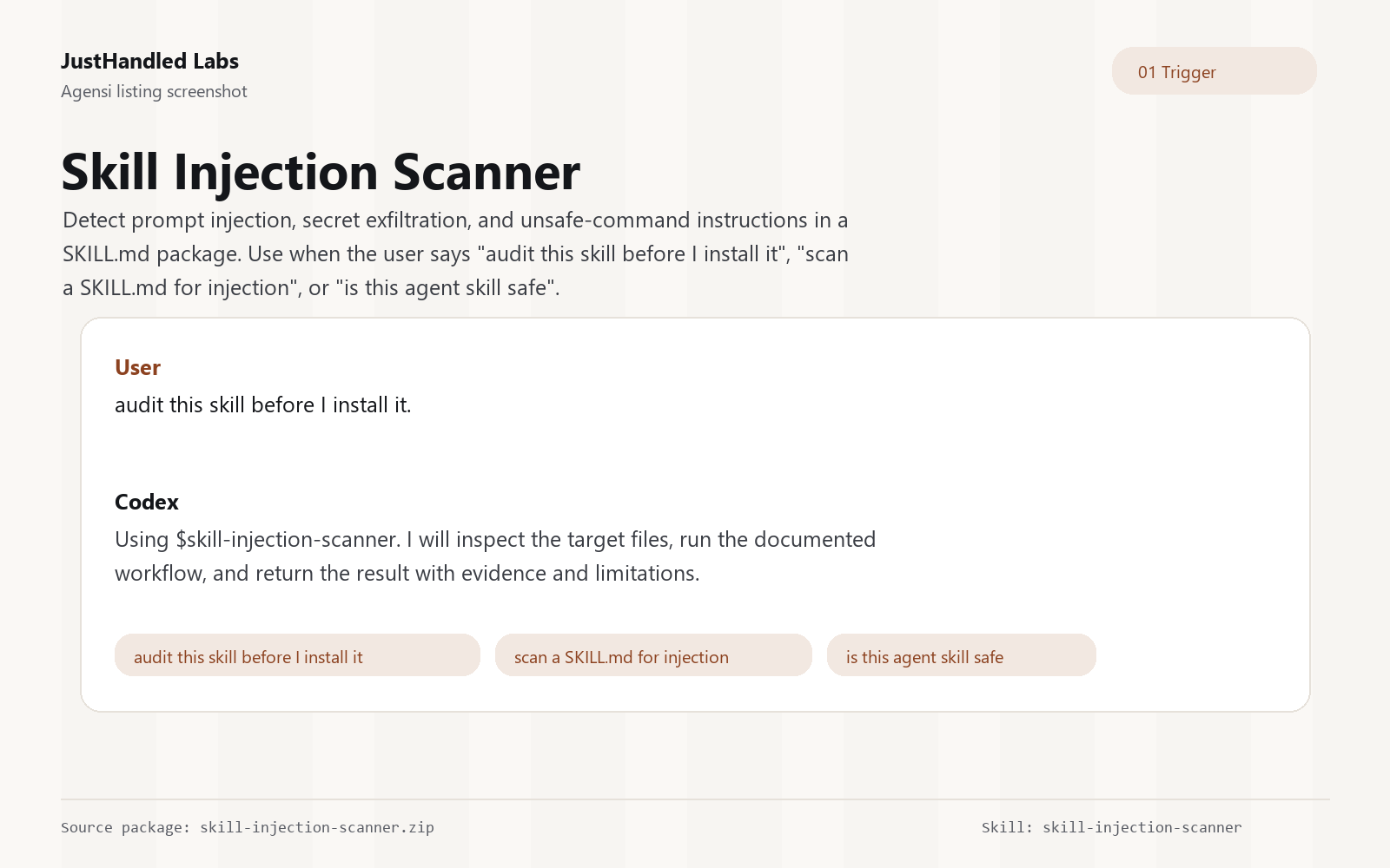 🛡️ Skill Injection Scanner preview