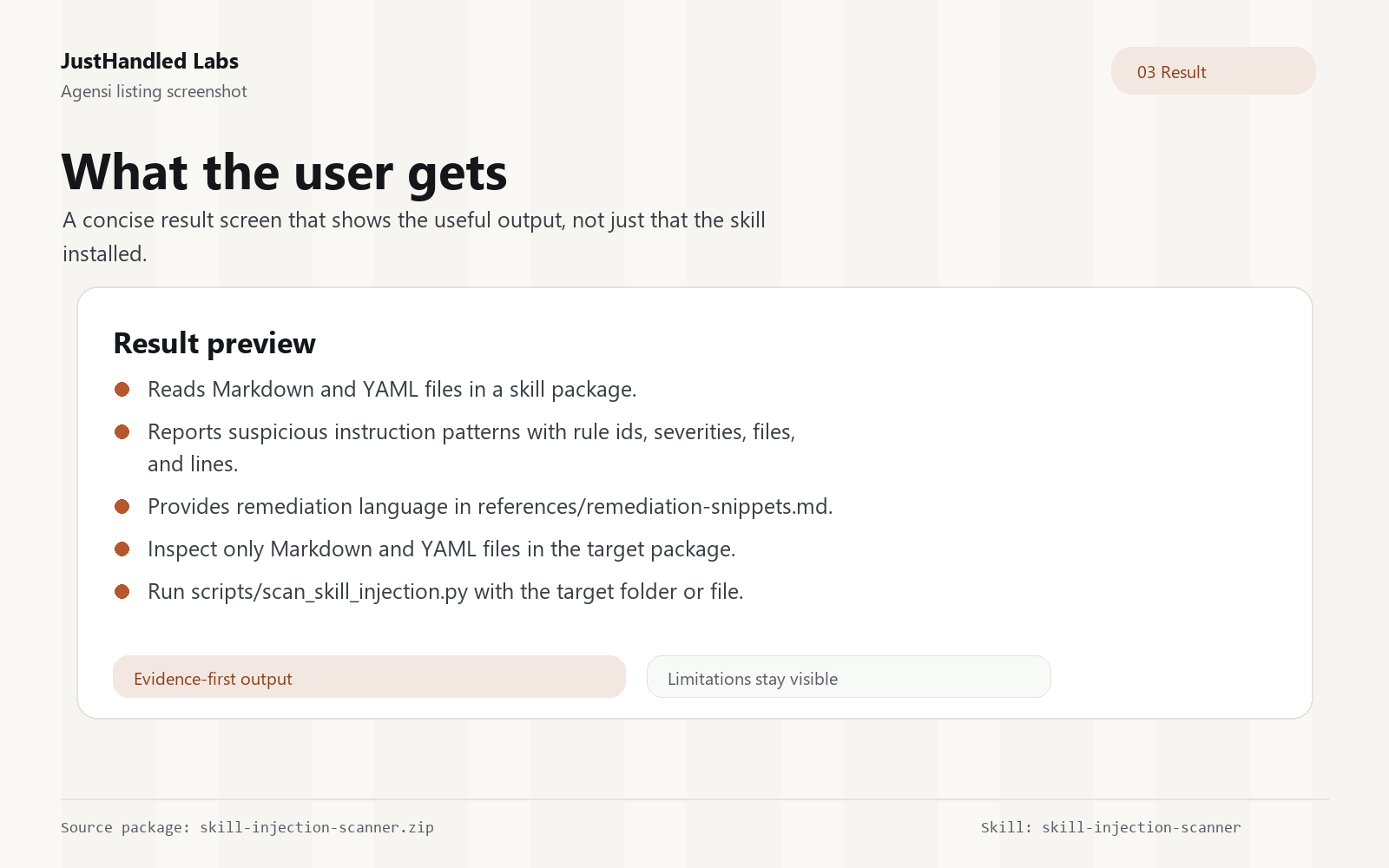 🛡️ Skill Injection Scanner screenshot 3
