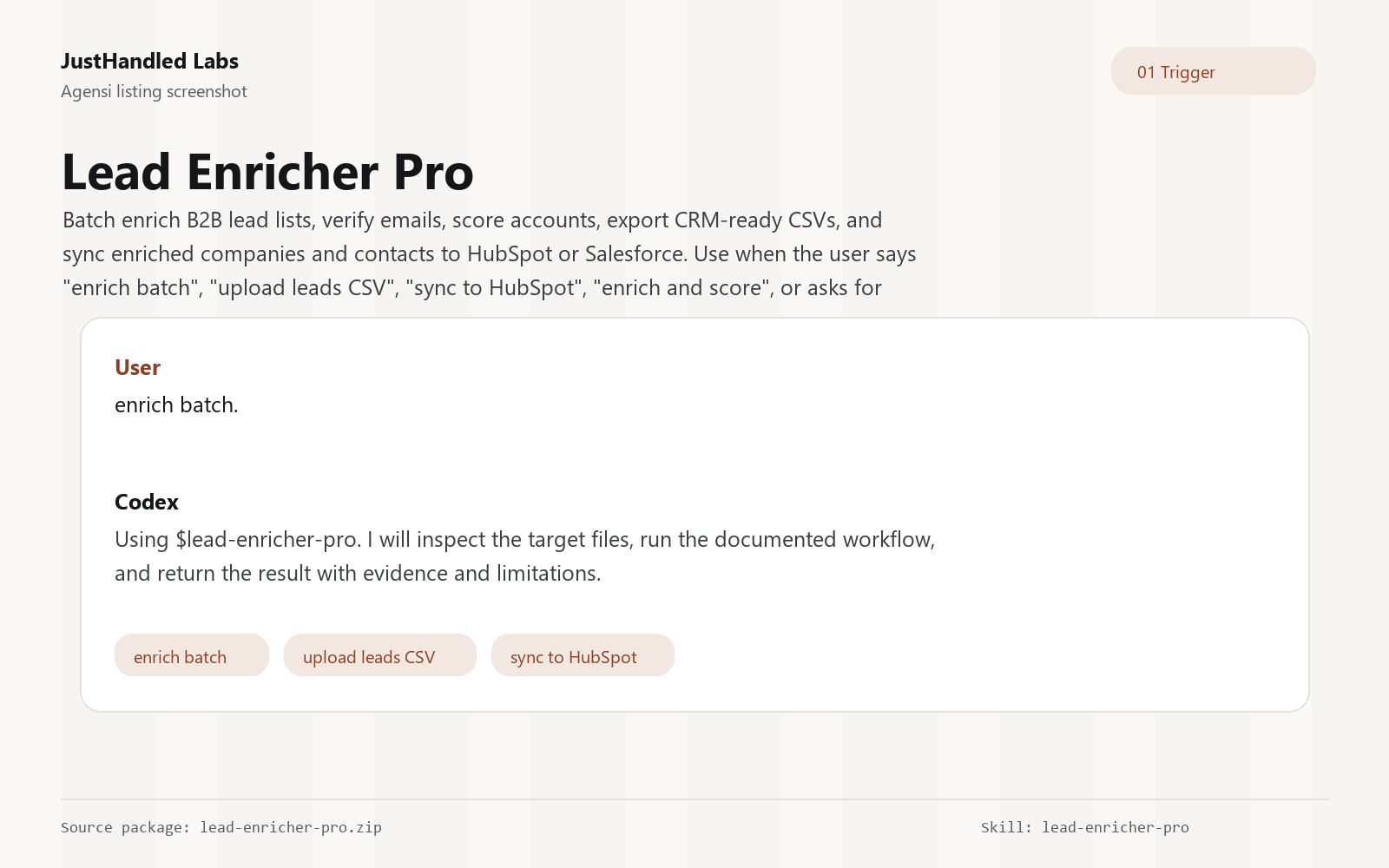 🔎 Lead Enricher (Pro) preview