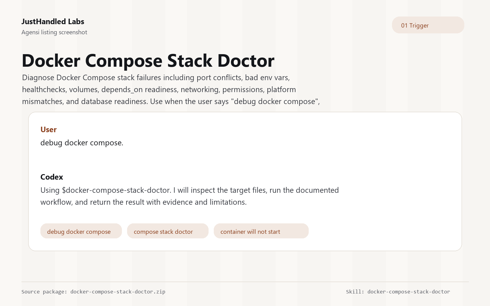 🐳 Docker Compose Stack Doctor preview