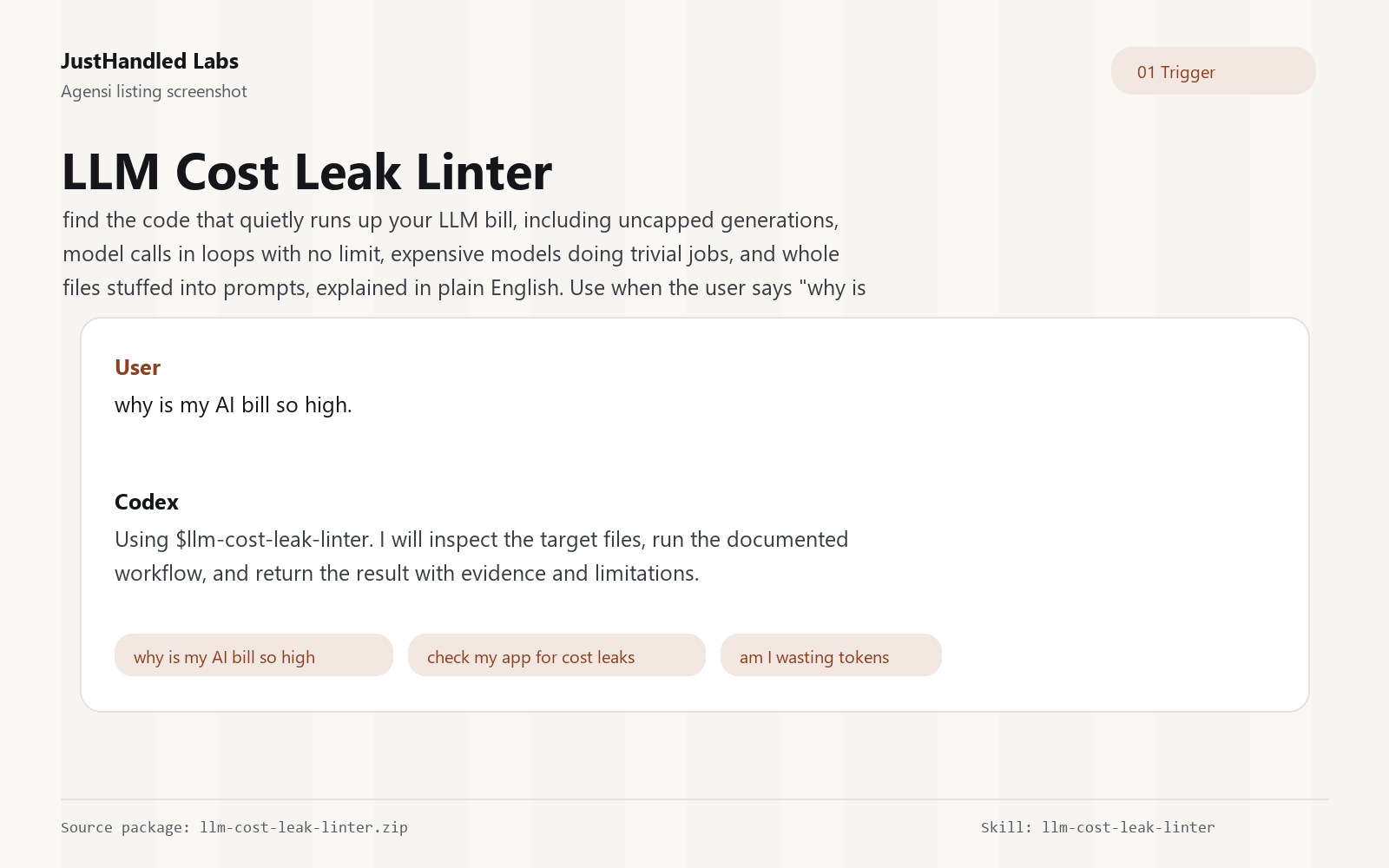 💸 LLM Cost Leak Linter screenshot 1