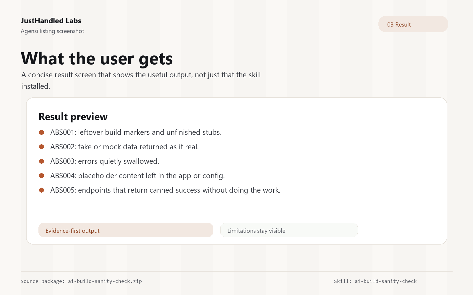 🧪 AI Build Sanity Check screenshot 3