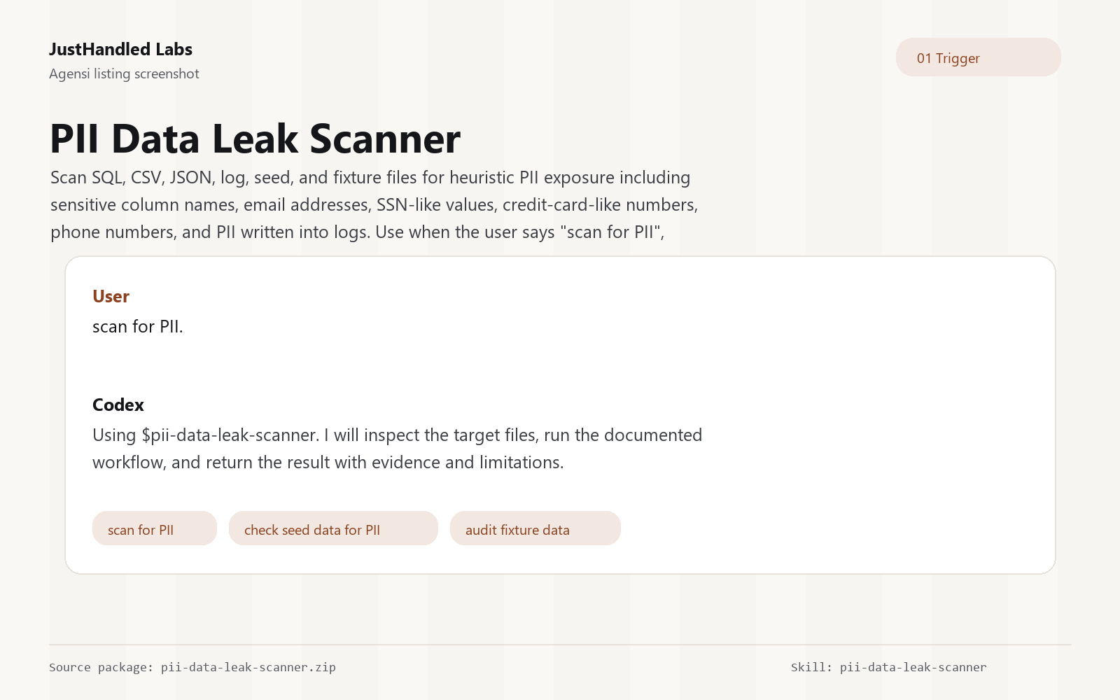 🔒 PII & Data-Leak Scanner preview
