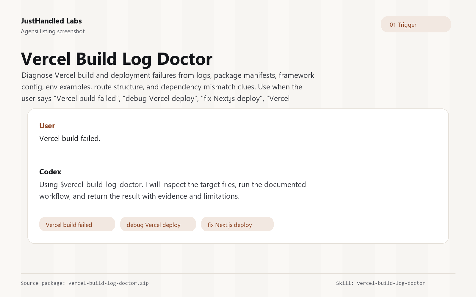 ▲ Vercel Build Log Doctor preview