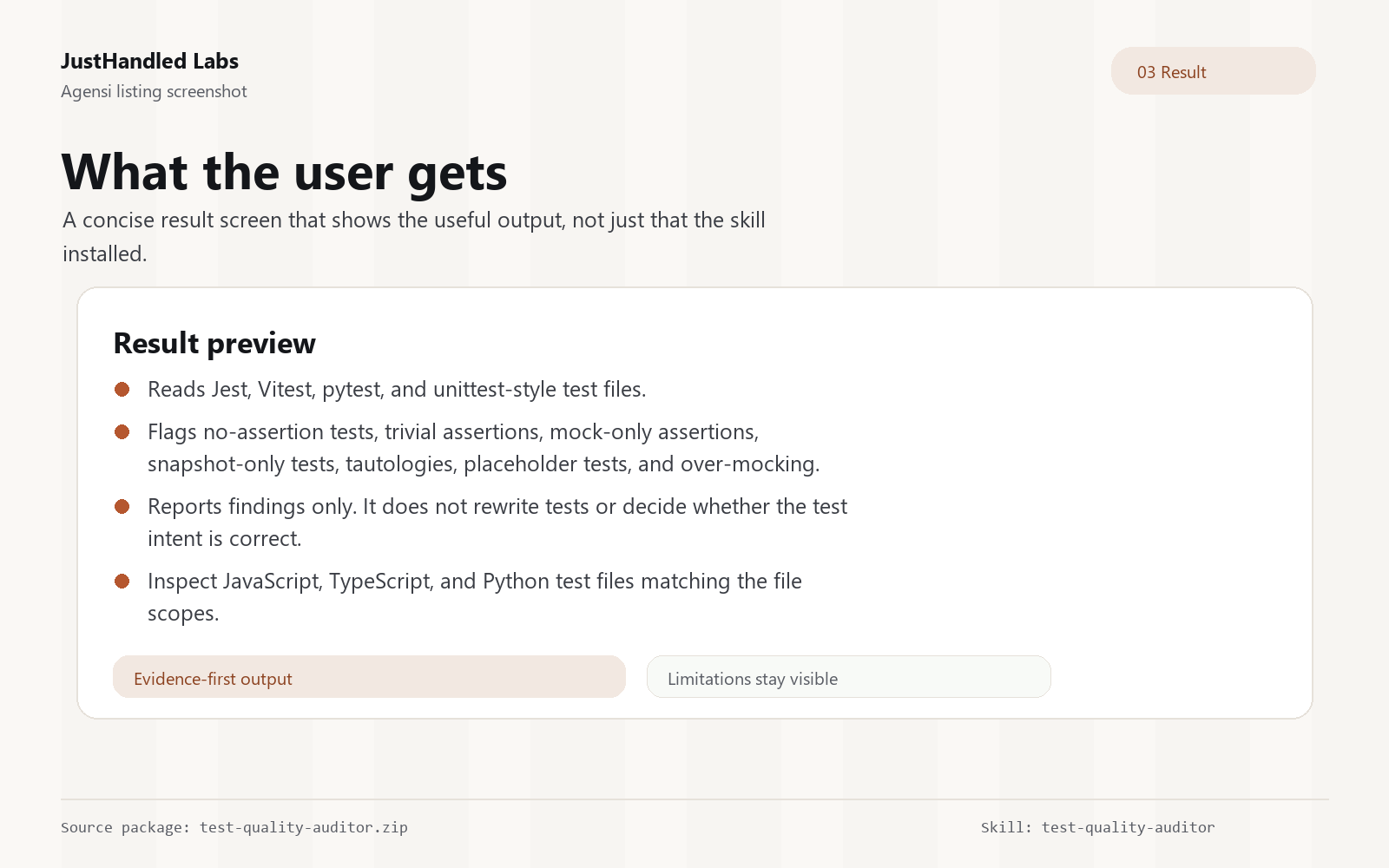 🧪 Test Quality Auditor screenshot 3