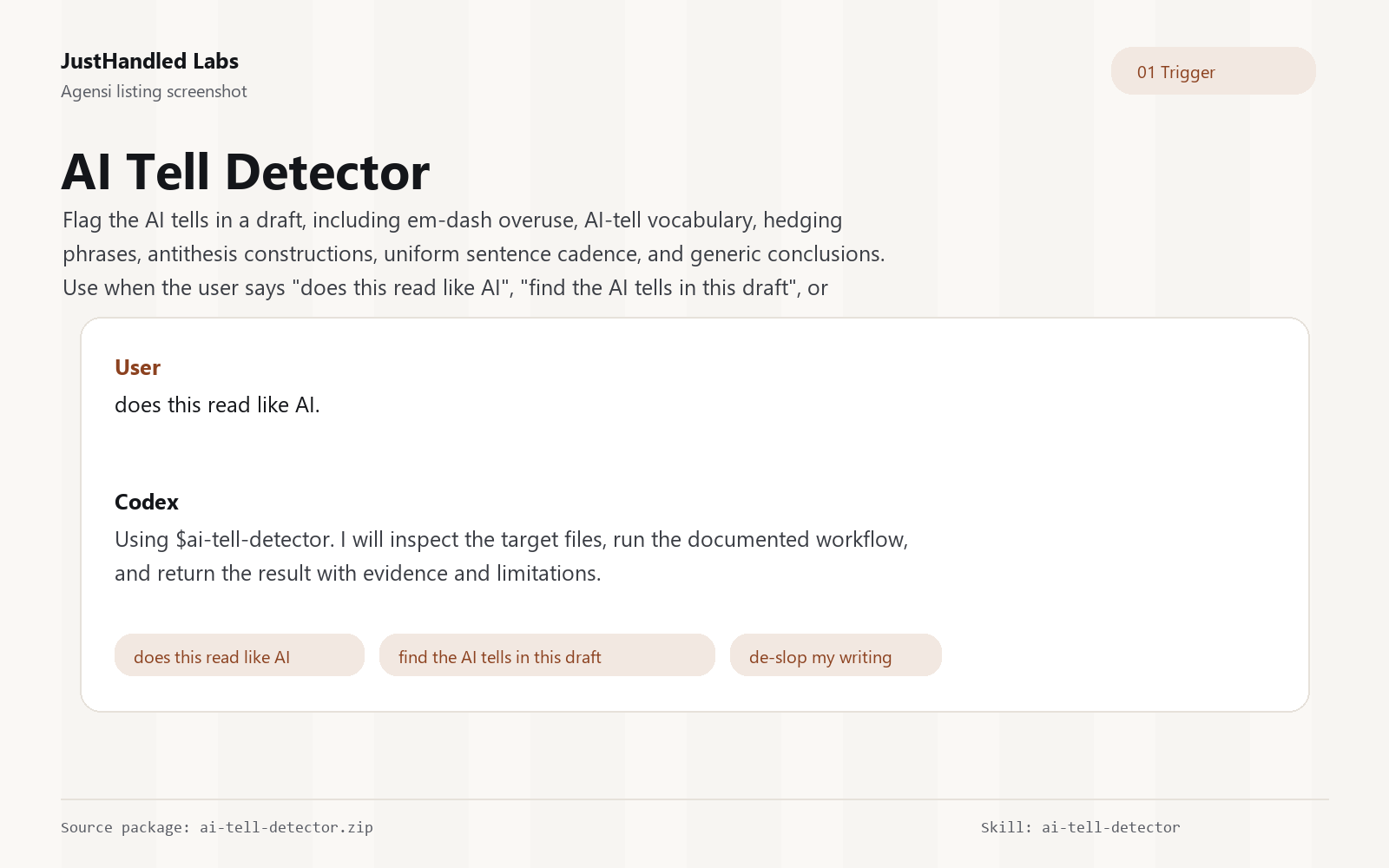 🕵️ AI Tell Detector preview