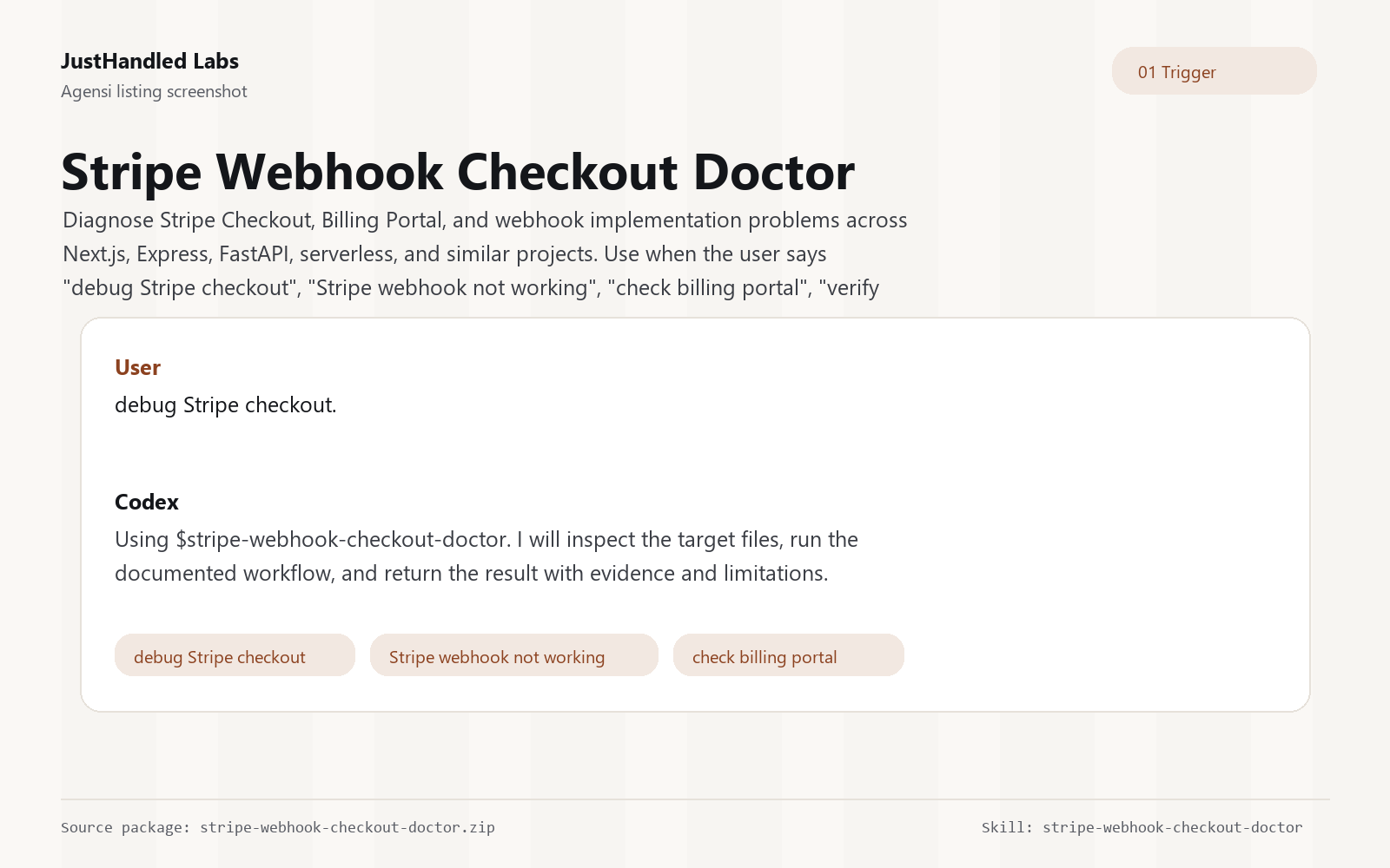 💳 Stripe Webhook & Checkout Doctor preview
