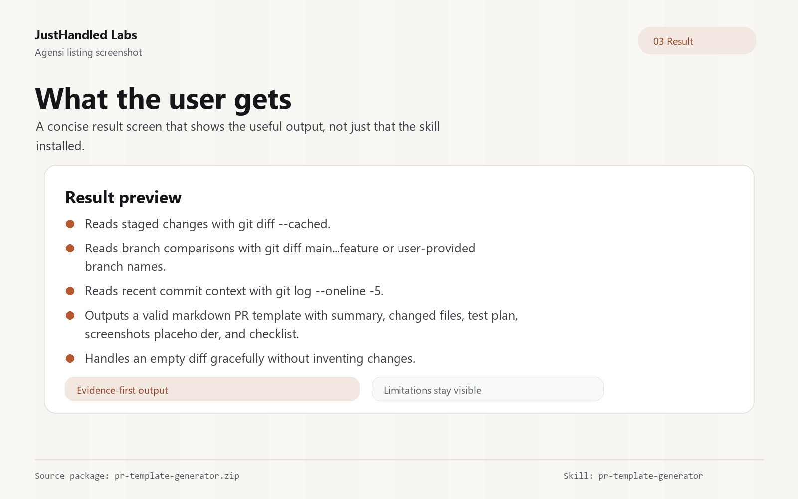 📋 PR Template Generator screenshot 3