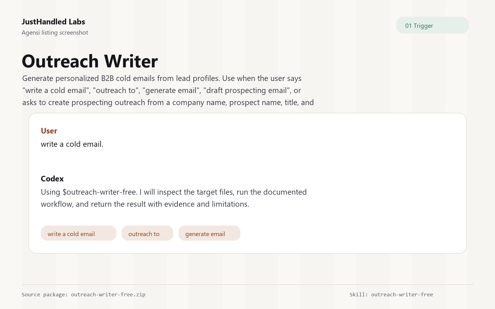 ✉️ Outreach Writer preview