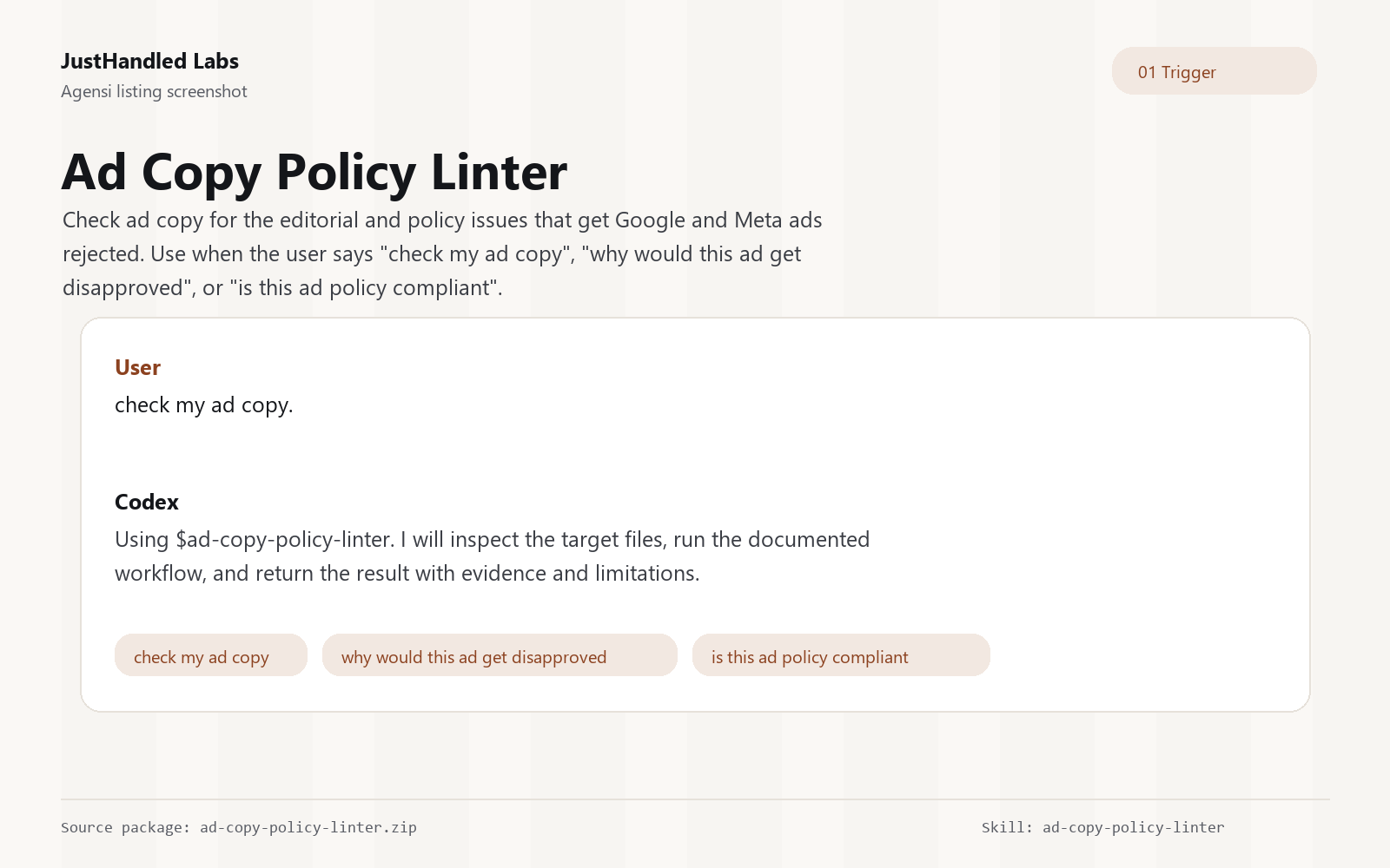 🛡️ Ad Copy Policy Linter preview