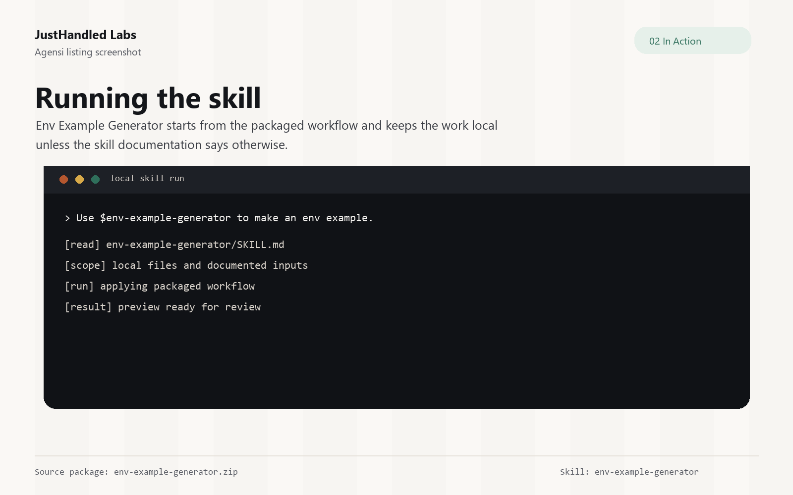 ⚙️ Env Example Generator screenshot 2