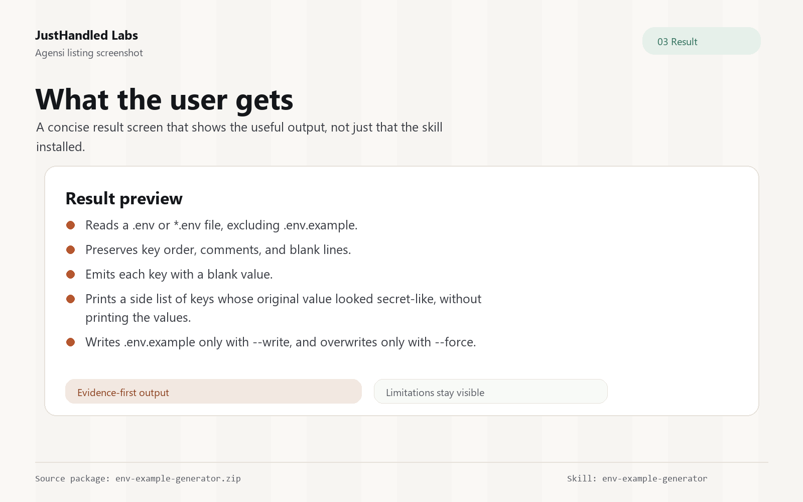 ⚙️ Env Example Generator screenshot 3